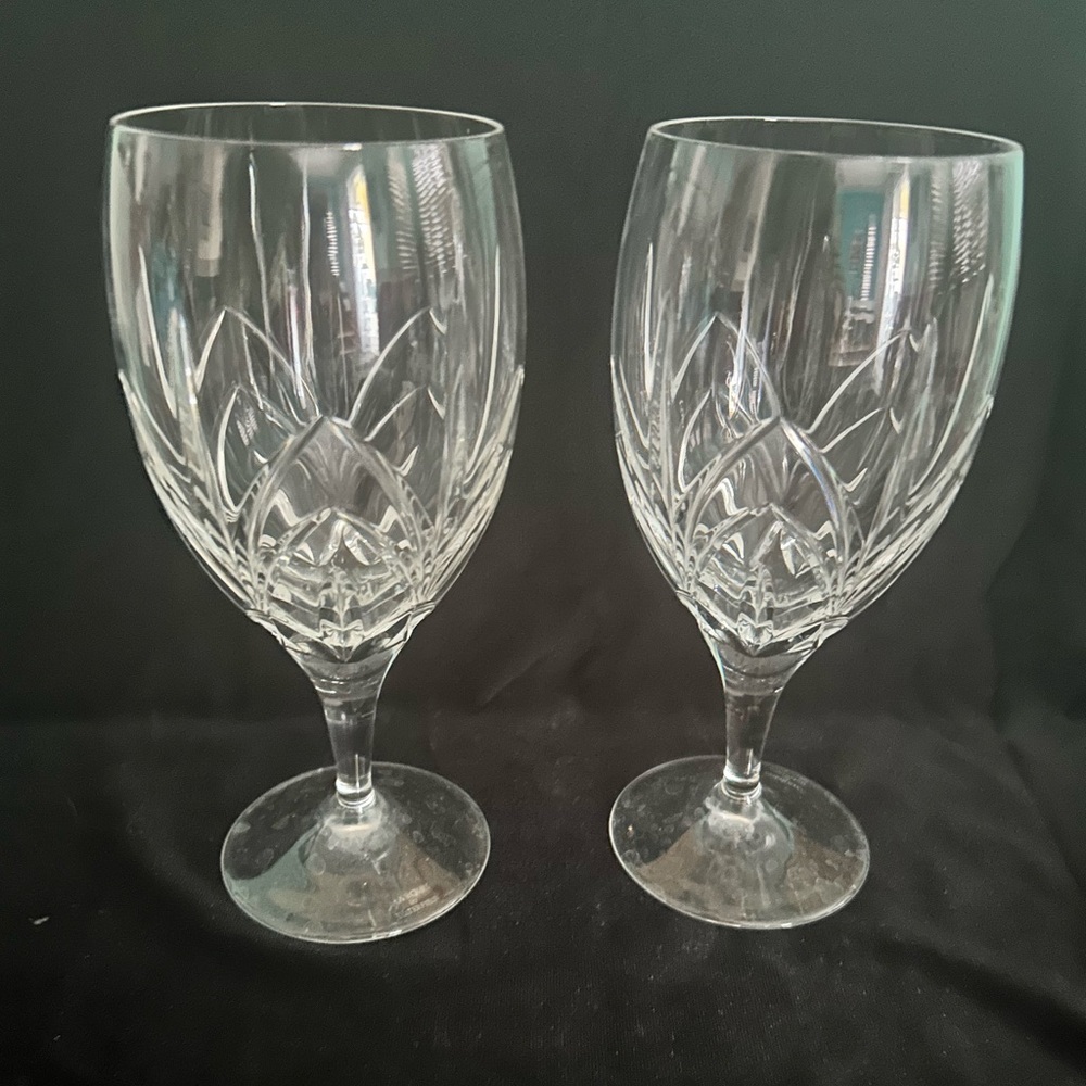 Marquis by Waterford Elena Thumbprint Cut Crystal Iced tea Glass 7 5/8''